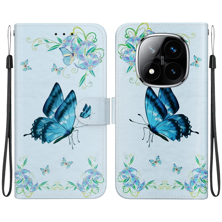 Crystal Texture Colored Drawing Leather Phone Case