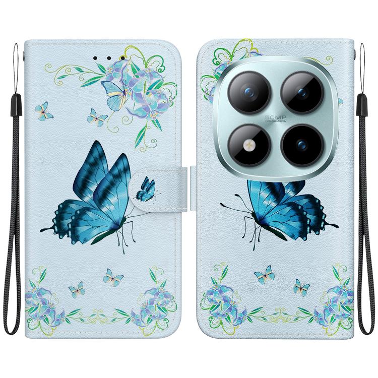 Crystal Texture Colored Drawing Leather Phone Case, For Redmi Note 15 Pro 4G Global 163.2mm, For Redmi Note 15 Pro 5G Global 163.6mm