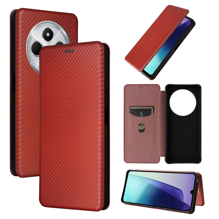 Carbon Fiber Texture Flip Leather Phone Case, For Xiaomi Poco M7 Pro 5G / Redmi Note 14 5G, For Redmi Note 14 Pro 4G Global, For Redmi Note 14 4G Global 163.25mm, For Redmi 14C
