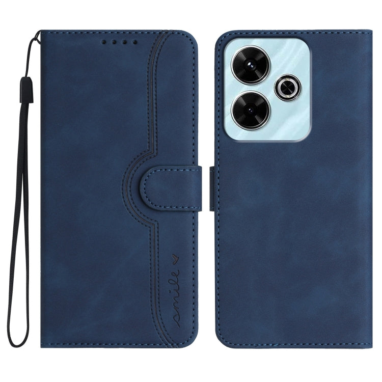 Heart Pattern Skin Feel Leather Phone Case, For Redmi Note 14 5G, For Redmi Note 14 Pro+ 5G, For Redmi Note 14 Pro 5G, For Xiaomi Redmi 13 4G