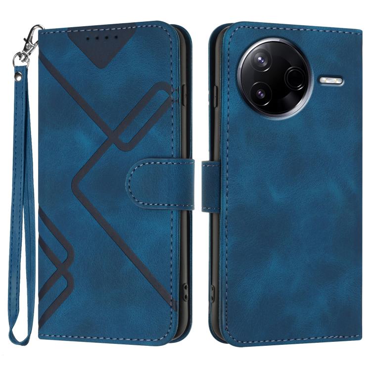 Line Pattern Skin Feel Leather Phone Case, For Redmi Turbo 4 Pro / Poco F7, For Redmi A5 4G 171.7mm / Poco C71, For Redmi K80 Pro / Xiaomi Poco F7 Ultra, For Redmi K80 / Poco F7 Pro