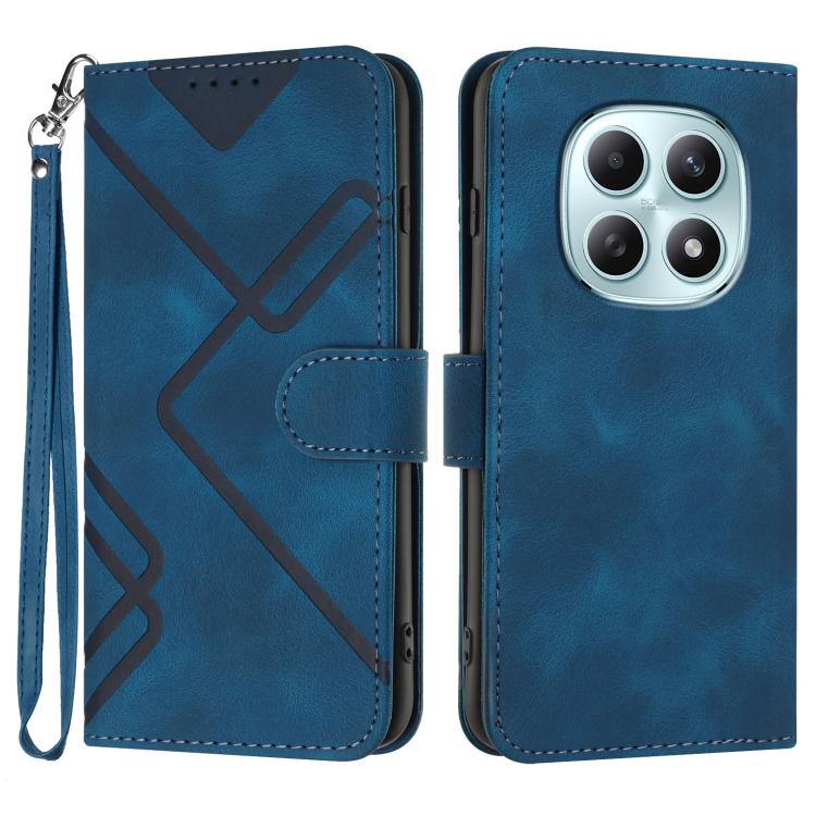 Line Pattern Skin Feel Leather Phone Case, For Redmi A7 Pro 171mm / Poco C85x 5G, For Redmi Turbo 5 Max / Poco X8 Pro Max, For Redmi Turbo 5 5G / Poco X8 Pro 5G, For Redmi Note 15 4G / 5G 164mm / Poco M8 5G