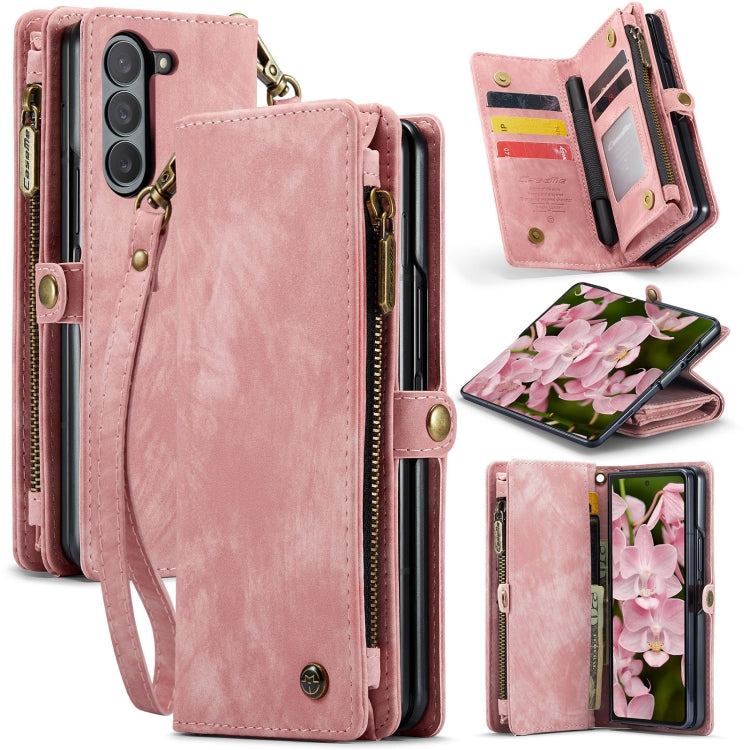 CaseMe 008 Multifunctional Zipper Wallet Leather Phone Case with Lanyard, For Samsung Galaxy Z Fold6 5G