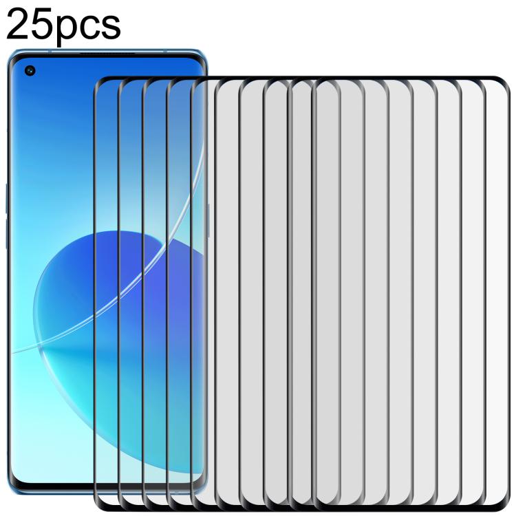 25pcs Full Glue 9H HD 3D Curved Edge Tempered Glass Film