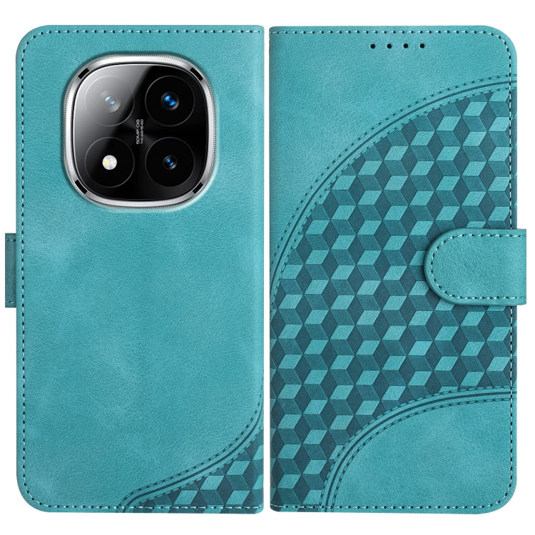 Elephant Head Embossed Phone Leather Case with Lanyard, For Redmi Note 14 4G 163.25mm, For Redmi Note 14 5G, For Redmi Note 14 Pro+ 5G
