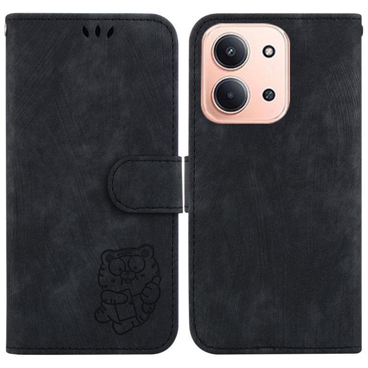 Little Tiger Embossed Leather Phone Case, For Redmi Note 15 Pro+ 5G 163.3mm / Poco M8 Pro 5G, For Redmi Note 15 4G / 5G Global 164mm / Poco M8 5G, For Redmi Note 15 Pro 5G Global 163.6mm, For Redmi 15C 5G / 4G EU 173mm / Poco C85 5G