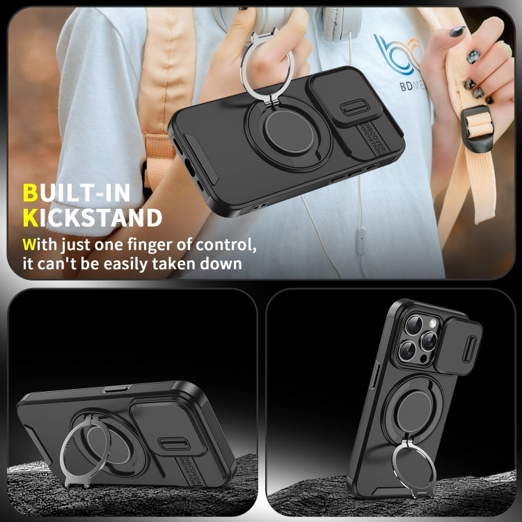 Sliding Camshield Ring Holder Phone Case, For iPhone 15, For iPhone 14 Plus, For iPhone 14, For iPhone 14 Pro
