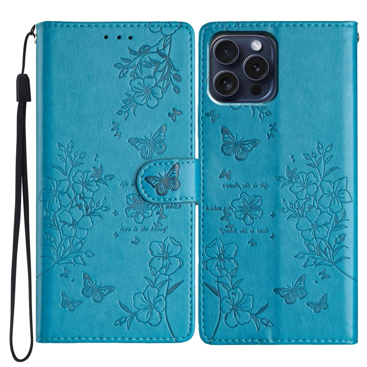 Butterflies and Flowers Leather Phone Case, For iPhone 18 Pro, For iPhone 18 Pro Max, For iPhone 17e / 16e, For iPhone 16 Pro Max