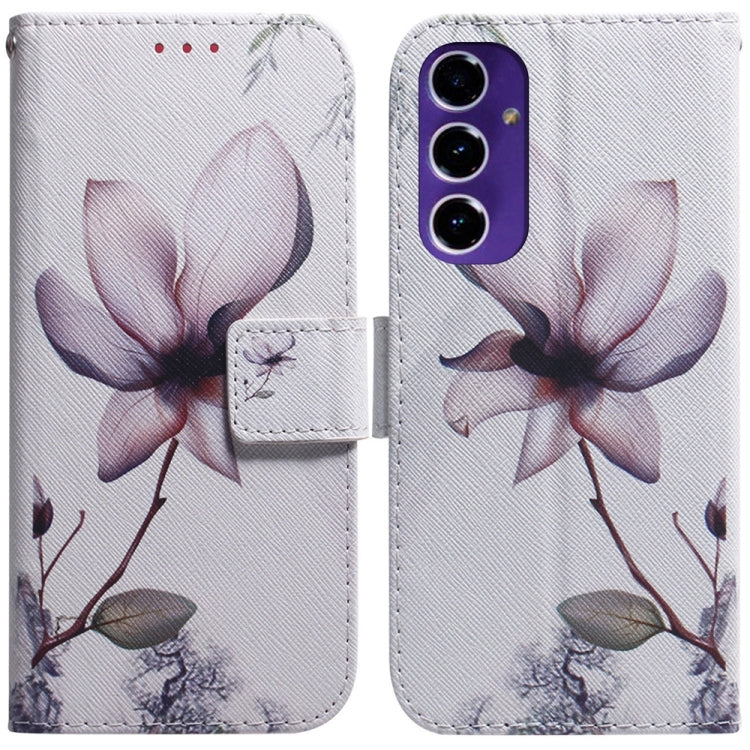 Coloured Drawing Flip Leather Phone Case, For Samsung Galaxy S24 FE 5G