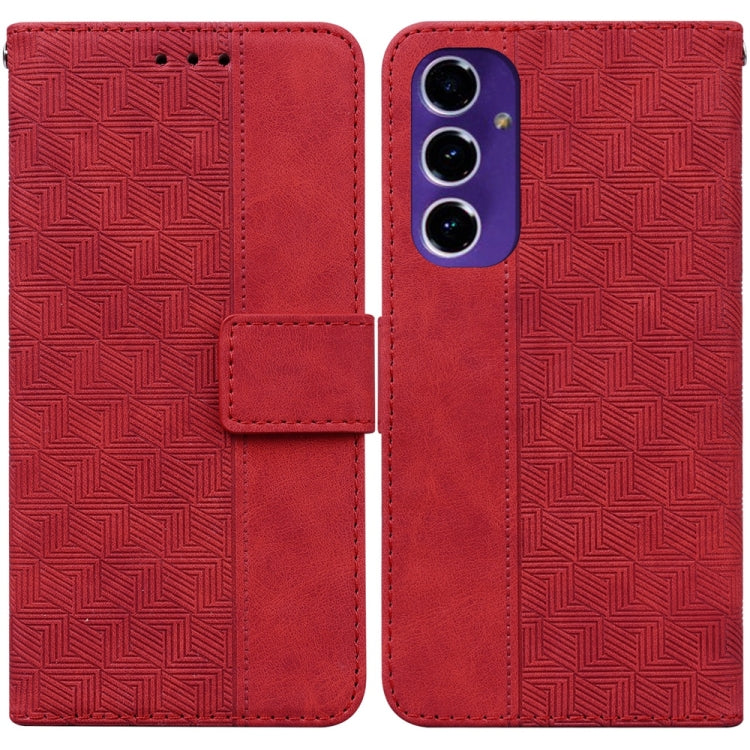 Geometric Embossed Leather Phone Case, For Samsung Galaxy S25 Ultra 5G, For Samsung Galaxy S24 FE 5G
