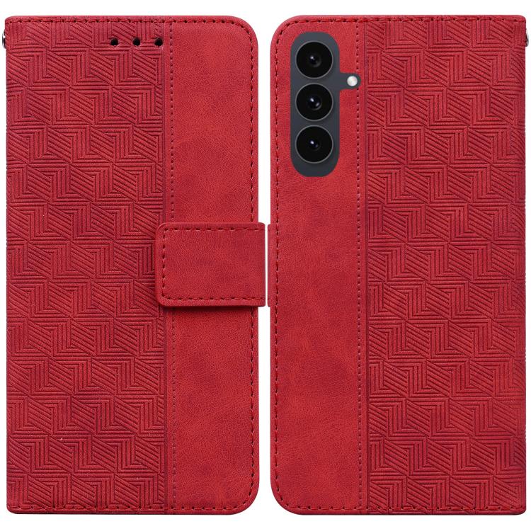 Geometric Embossed Leather Phone Case