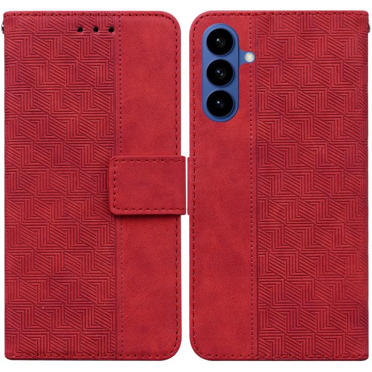 Geometric Embossed Leather Phone Case, For Samsung Galaxy S26+ 5G, For Samsung Galaxy S26 Edge 5G, For Samsung Galaxy S26 Ultra 5G, For Samsung Galaxy S26 5G
