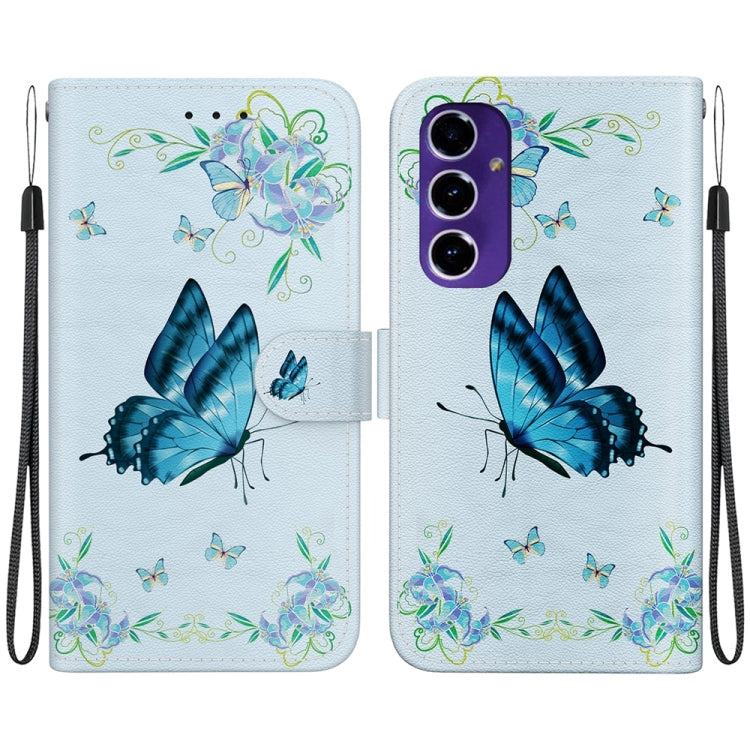 Crystal Texture Colored Drawing Leather Phone Case, For Samsung Galaxy S25 Ultra 5G, For Samsung Galaxy S24 FE 5G