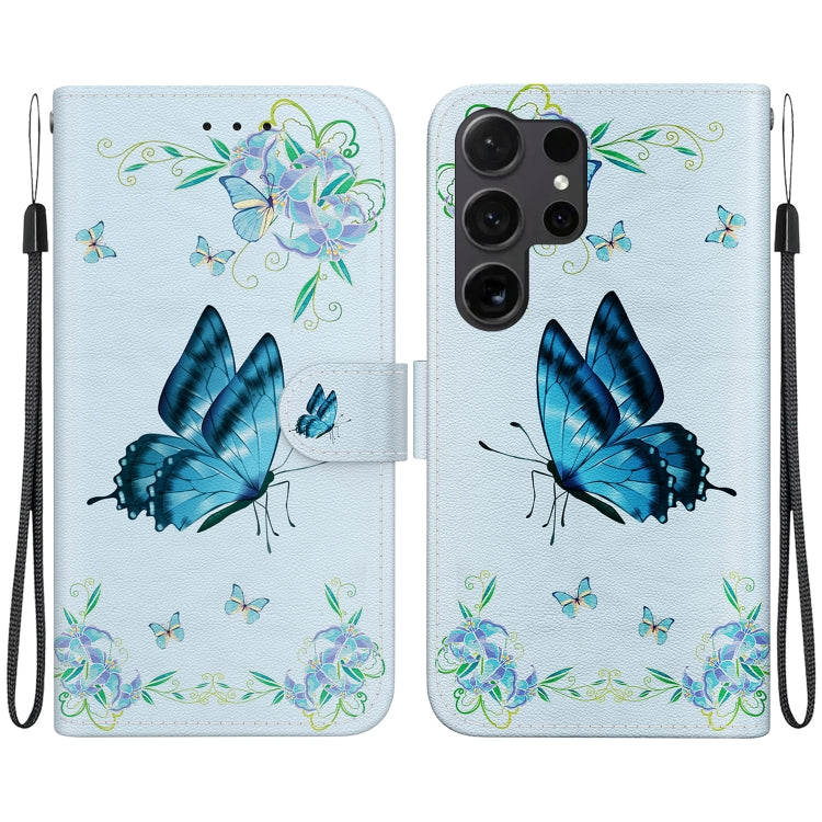 Crystal Texture Colored Drawing Leather Phone Case, For Samsung Galaxy S25+ 5G, For Samsung Galaxy S25 Ultra 5G