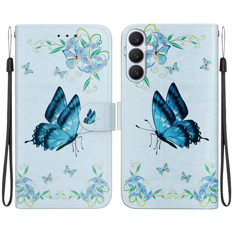 Crystal Texture Colored Drawing Leather Phone Case, For Galaxy S26 FE 5G, For Samsung Galaxy S26+ 5G