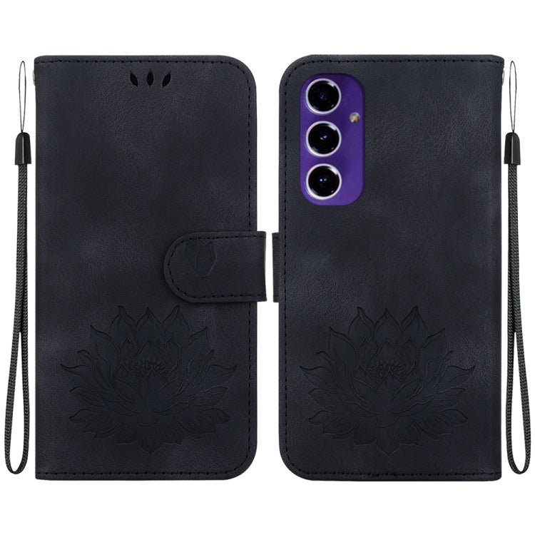Lotus Embossed Leather Phone Case, For Samsung Galaxy S24 FE 5G