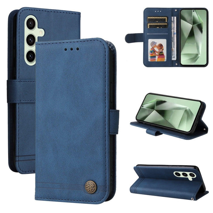 Skin Feel Life Tree Metal Button Leather Phone Case, For Samsung Galaxy S25 Ultra 5G, For Samsung Galaxy S24 FE 5G