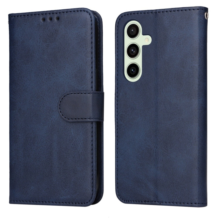 Classic Calf Texture Flip Leather Phone Case, For Galaxy S25 Ultra 5G, For Galaxy S24 FE 5G