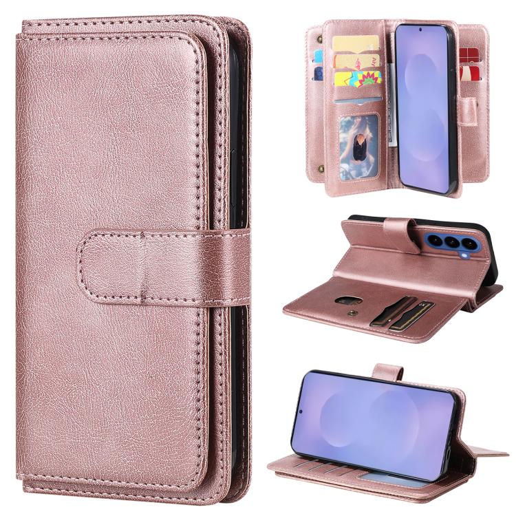 Multi-Function Wallet 10 Card Slots Leather Phone Case, For Galaxy S26 FE 5G, For Galaxy S26 Edge 5G, For Galaxy S26 Ultra 5G, For Galaxy S26 5G