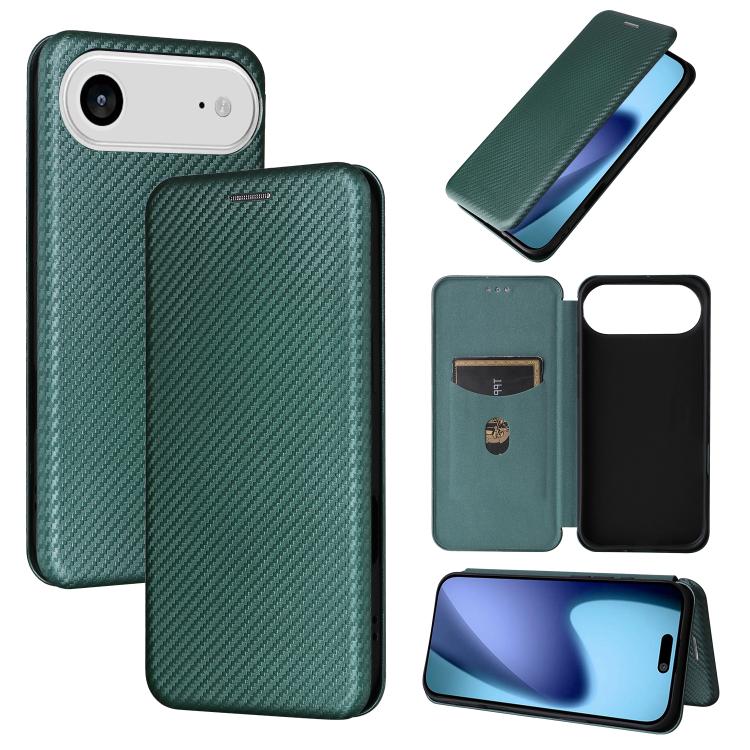 Carbon Fiber Texture Flip Leather Phone Case, For iPhone 17 Pro Max, For iPhone 17 Pro, For iPhone 17, For iPhone Air