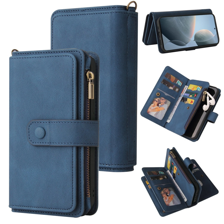 Skin Feel Multi Card Slots Zipper Wallet Leather Phone Case, For Redmi K70