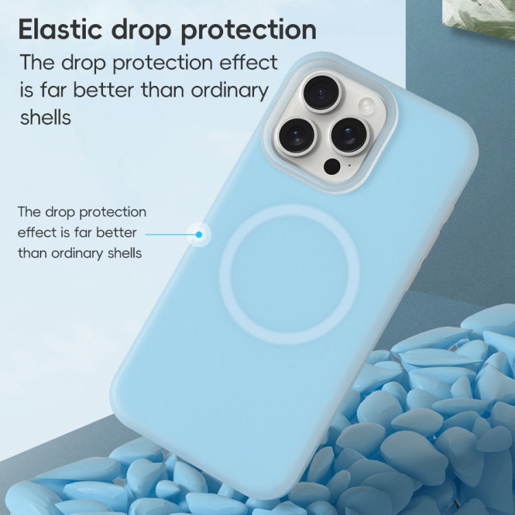 Jelly Liquid Silicone MagSafe Magnetic Phone Case, For iPhone 15 Pro, For iPhone 15 Plus