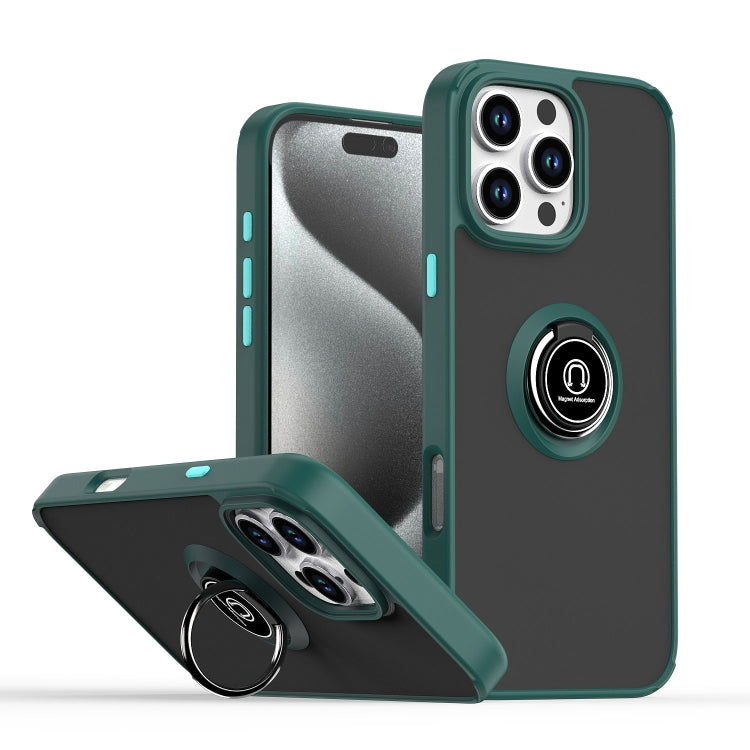 Q Shadow 1 Series TPU + PC Phone Case with Ring, For iPhone 17 Air, For iPhone 16e, For iPhone 16 Pro Max