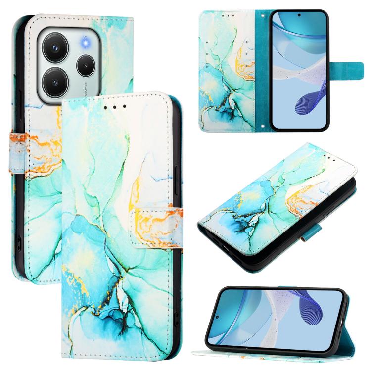 PT003 Marble Pattern Flip Leather Phone Case, For Redmi Note 15 Pro 5G Global 163.6mm, For Redmi 15 5G Global / 15 4G SEA 169mm, For Redmi 15 5G / 4G EU 171mm, For Redmi Note 14 4G 164.84mm