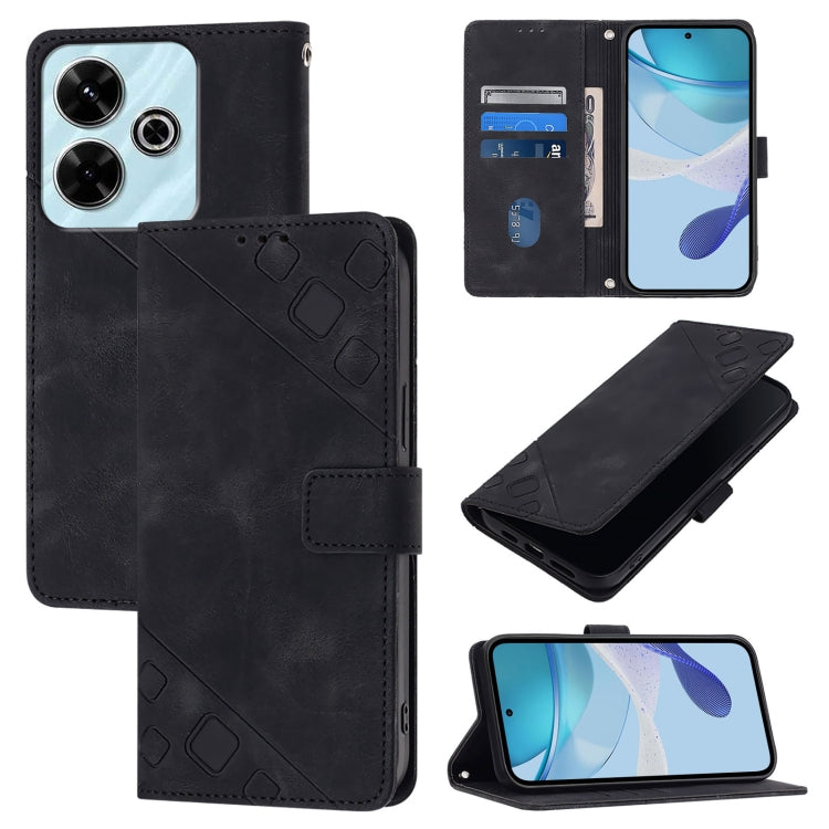 Skin-feel Embossed Leather Phone Case, For Redmi Note 14 Pro 5G Global, For Redmi K70 Ultra 5G Global, For Redmi 13 4G