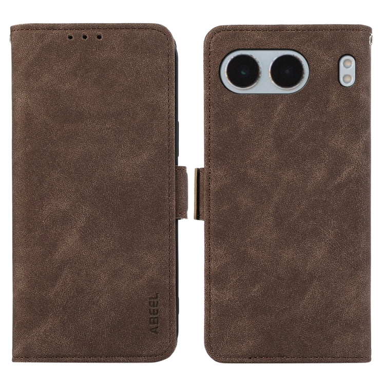 ABEEL Frosted Magnetic RFID Leather Phone Case, For OnePlus Nord 4