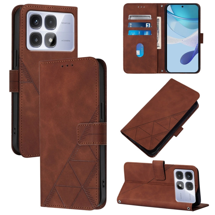 Crossbody 3D Embossed Flip Leather Phone Case, For Redmi K80 / K80 Pro, For Redmi Note 14 Pro 4G, For Redmi Note 14 4G 163.25mm, For Redmi K70 Ultra 5G Global