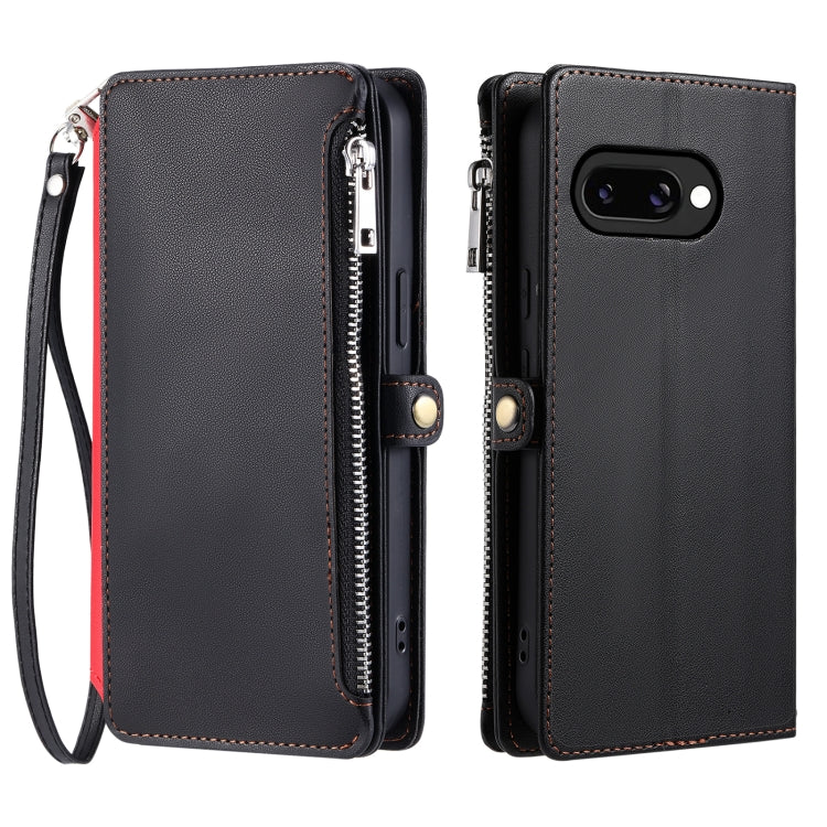 Leather Stitching Multi-card Slot Zipper Phone Case, For Google Pixel 10a, For Google Pixel 10 Pro XL, For Google Pixel 10 / 10 Pro, For Google Pixel 9a