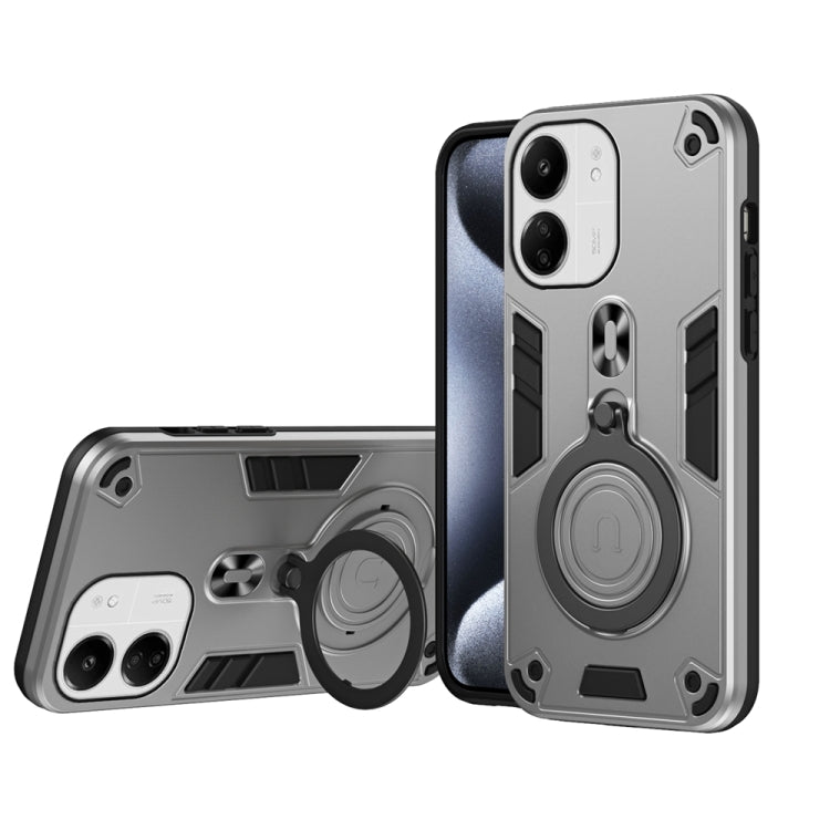 Metal Ring 360 Degree Rotating Holder PC Hybrid TPU Phone Case