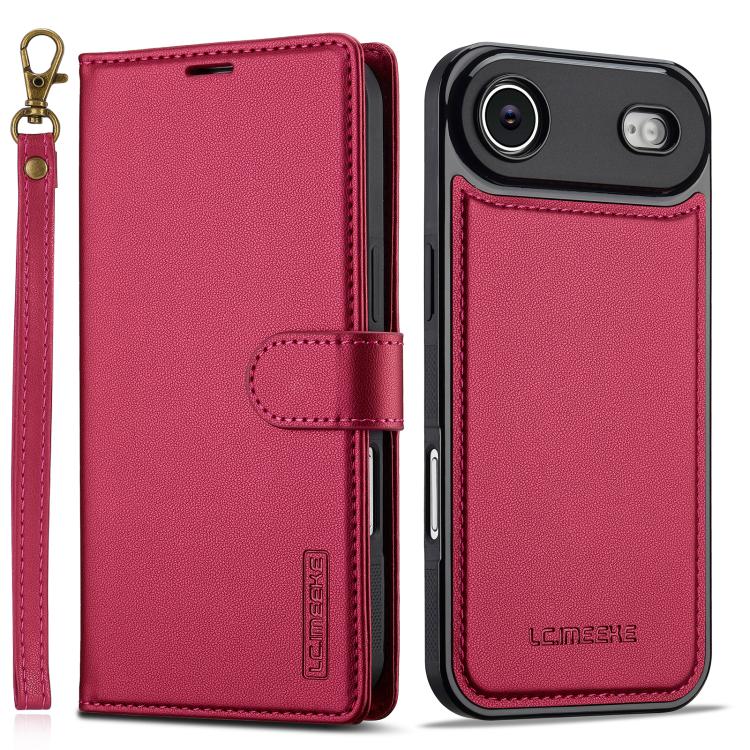LC.IMEEKE L2 Series Detachable Magsafe PU Phone Case with Lanyard, For iPhone 16e / 17e, For iPhone 17 Pro Max, For iPhone 17 Pro, For iPhone Air