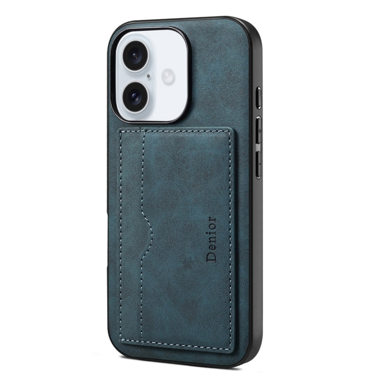 Denior D08 PU Single Card Slot Holder Phone Case, For iPhone 18 Pro / 17 Pro, For iPhone 18 Pro Max / 17 Pro Max, For iPhone 17e / 16e, For iPhone 17, For iPhone Air, For iPhone 16 Pro Max, For iPhone 16 Pro, For iPhone 16 Plus