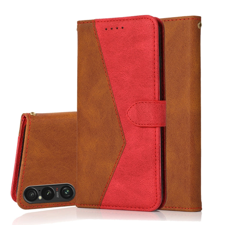 Dual-color Stitching Leather Phone Case, For Sony Xperia 10 VII, For Sony Xperia 10 VI, For Sony Xperia 1 VI