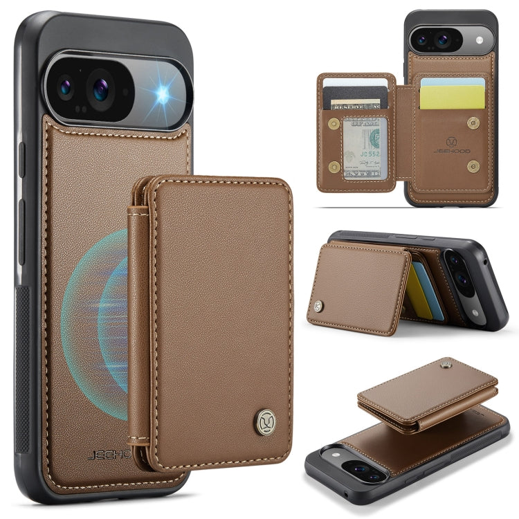 JEEHOOD J05 Business Magnetic Style RFID Leather Phone Case, For Google Pixel 10a, For Google Pixel 9a, For Google Pixel 9 Pro XL, For Google Pixel 9 / 9 Pro