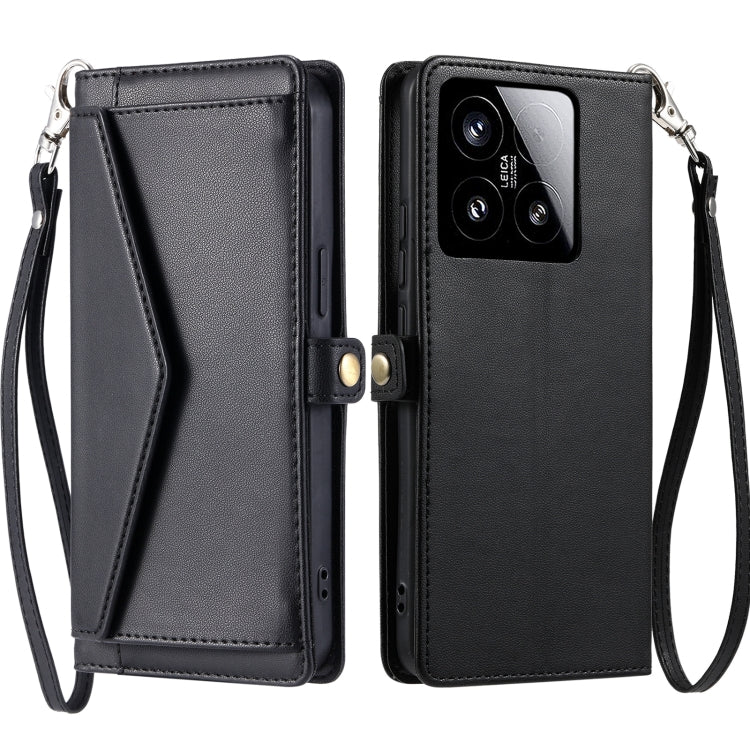 Wallet Multi-card Slot Leather Phone Case with Lanyard