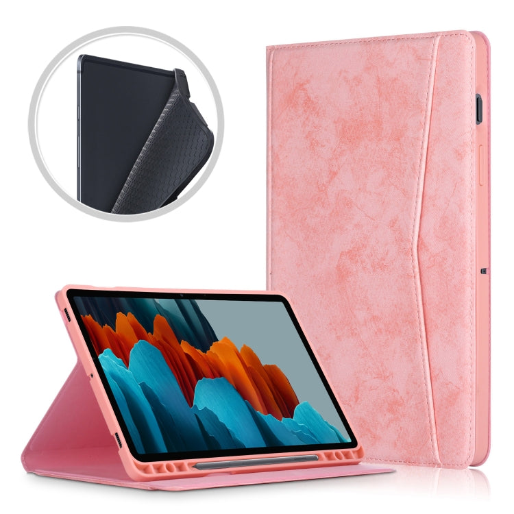 TPU Front Support Horizontal Flip Leather Case with Holder & Pen Slot & Sleep / Wake-up Functio, For Samsung Galaxy Tab S8 / Galaxy Tab S7 T870/T875