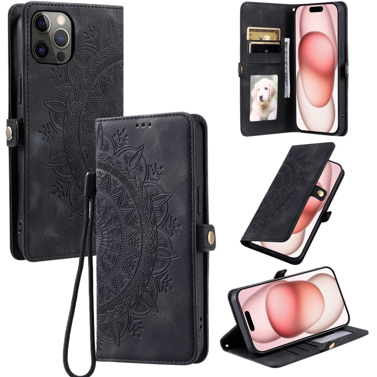 Skin Feel Totem Embossed Leather Phone Case, For iPhone 13, For iPhone 13 mini, For iPhone 12 / 12 Pro, For iPhone 12 Pro Max