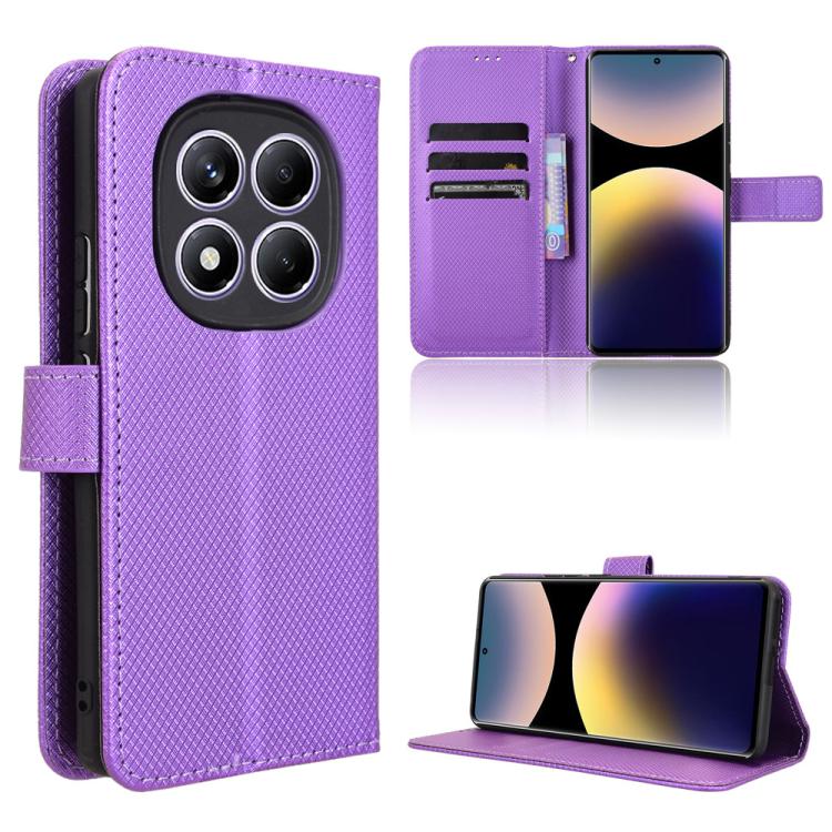 Diamond Texture Leather Phone Case, For Redmi Note 14 4G 164.84mm EU Version, For Redmi Turbo 4 Pro 5G, For Redmi K80 / K80 Pro, For Redmi Note 14 Pro 4G