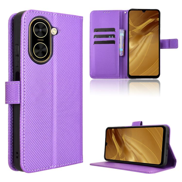 Diamond Texture Leather Phone Case, For Redmi 15 5G / 4G EU 171mm, For Xiaomi 15T 5G, For Redmi K80 Ultra, For Redmi A5 4G 173.3mm