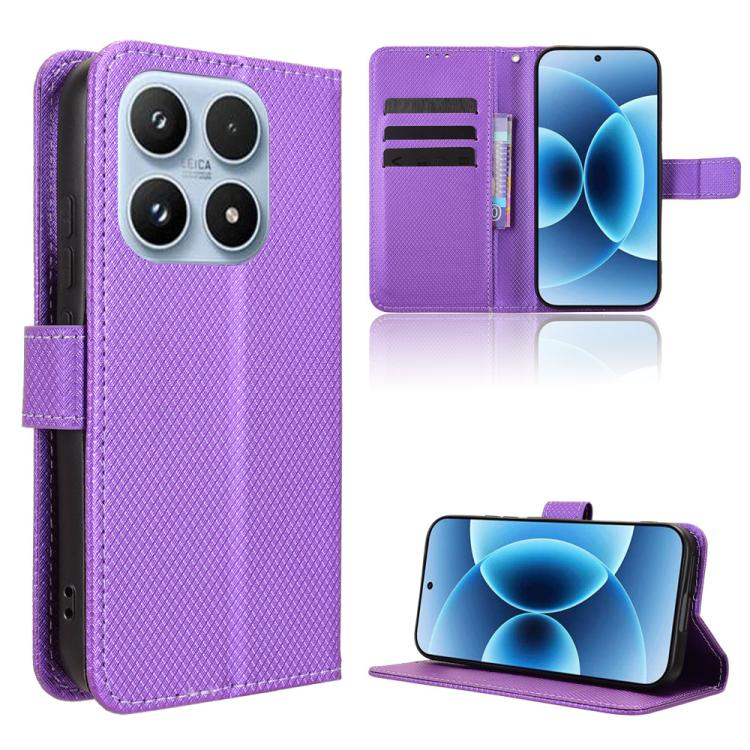 Diamond Texture Leather Phone Case, For Redmi K90 5G / Poco F8 Pro, For Xiaomi 17 Pro Max, For Xiaomi 17 Pro, For Xiaomi 17