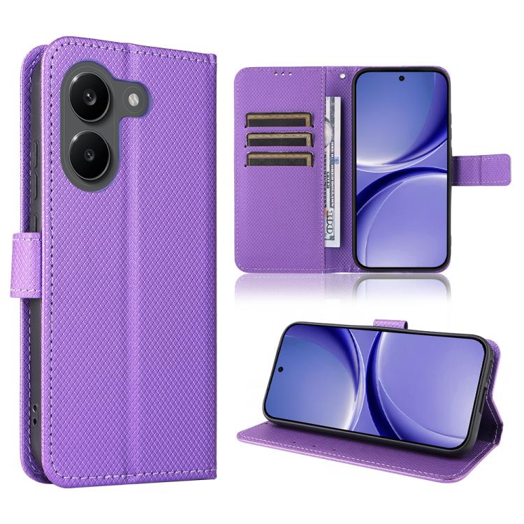 Diamond Texture Leather Phone Case, For Redmi 15a 5G / R70 5G / R70m 5G, For Xiaomi 17T 5G, For Redmi Turbo 5 Max 5G / Poco X8 Pro Max, For Redmi Turbo 5 5G / Poco X8 Pro