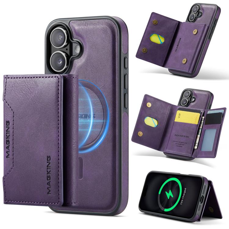 MAGKING K2 Series MagSafe RFID Card Bag Detachable Phone Case, For iPhone 17e / 16e, For iPhone 17 Pro Max, For iPhone 17 Pro, For iPhone 17