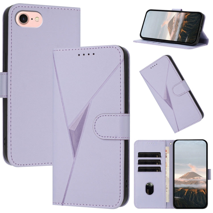 Triangle Pattern Buckle Clasp Leather Phone Case, For iPhone 14 Pro, For iPhone 14 Pro Max, For iPhone 7 / 8 / SE 2022