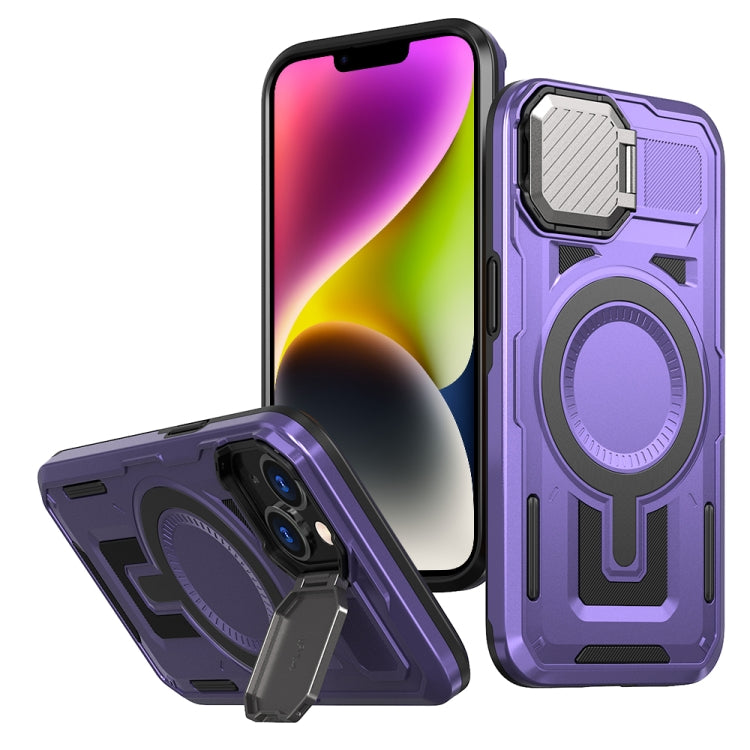 Shield Frame Holder MagSafe Phone Case, For iPhone 15 Plus, For iPhone 15, For iPhone 14 Plus