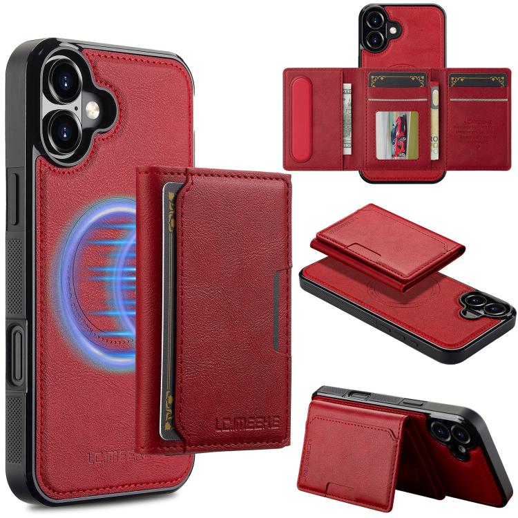 LC.IMEEKE L5 Series Detachable RFID Card Bag Magsafe Phone Case, For iPhone 18 Pro / 17 Pro, For iPhone 18 Pro Max / 17 Pro Max, For iPhone 17e / 16e, For iPhone 17