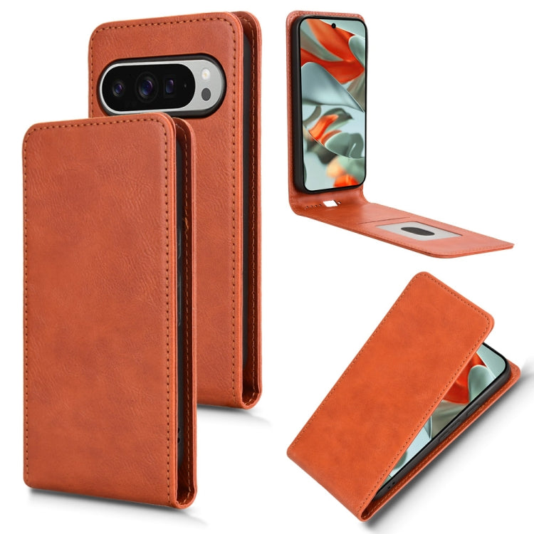 Magnetic Vertical Flip Leather Phone Case, For Google Pixel 9a, For Google Pixel 9 Pro XL, For Google Pixel 9
