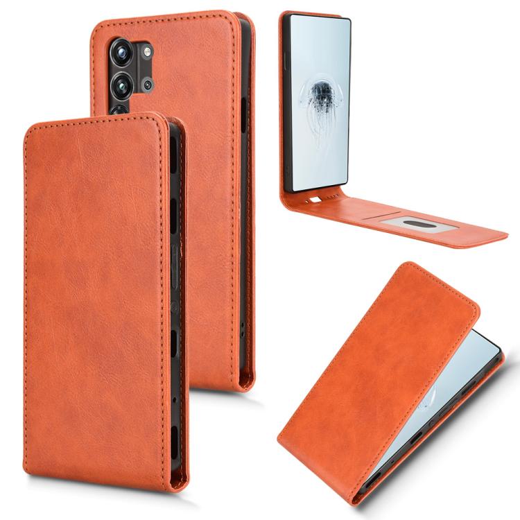 Magnetic Vertical Flip Leather Phone Case, For ZTE Nubia S 5G A403ZT, For ZTE Blade V70 Design 4G, For ZTE Nubia Z70 Ultra, For ZTE Blade A35 Lite, For ZTE Blade V70, For ZTE nubia Red Magic 10 Pro+